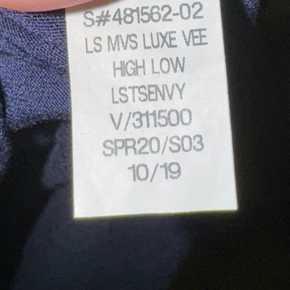 EUC Old Navy Luxe - Long Sleeve - Vee Neck - Navy Blue XXL - Picture 5 of 5